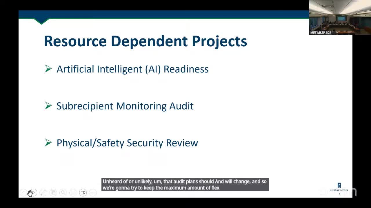 Trustee Sharon questions AI readiness criteria in fiscal 26 audit plan review