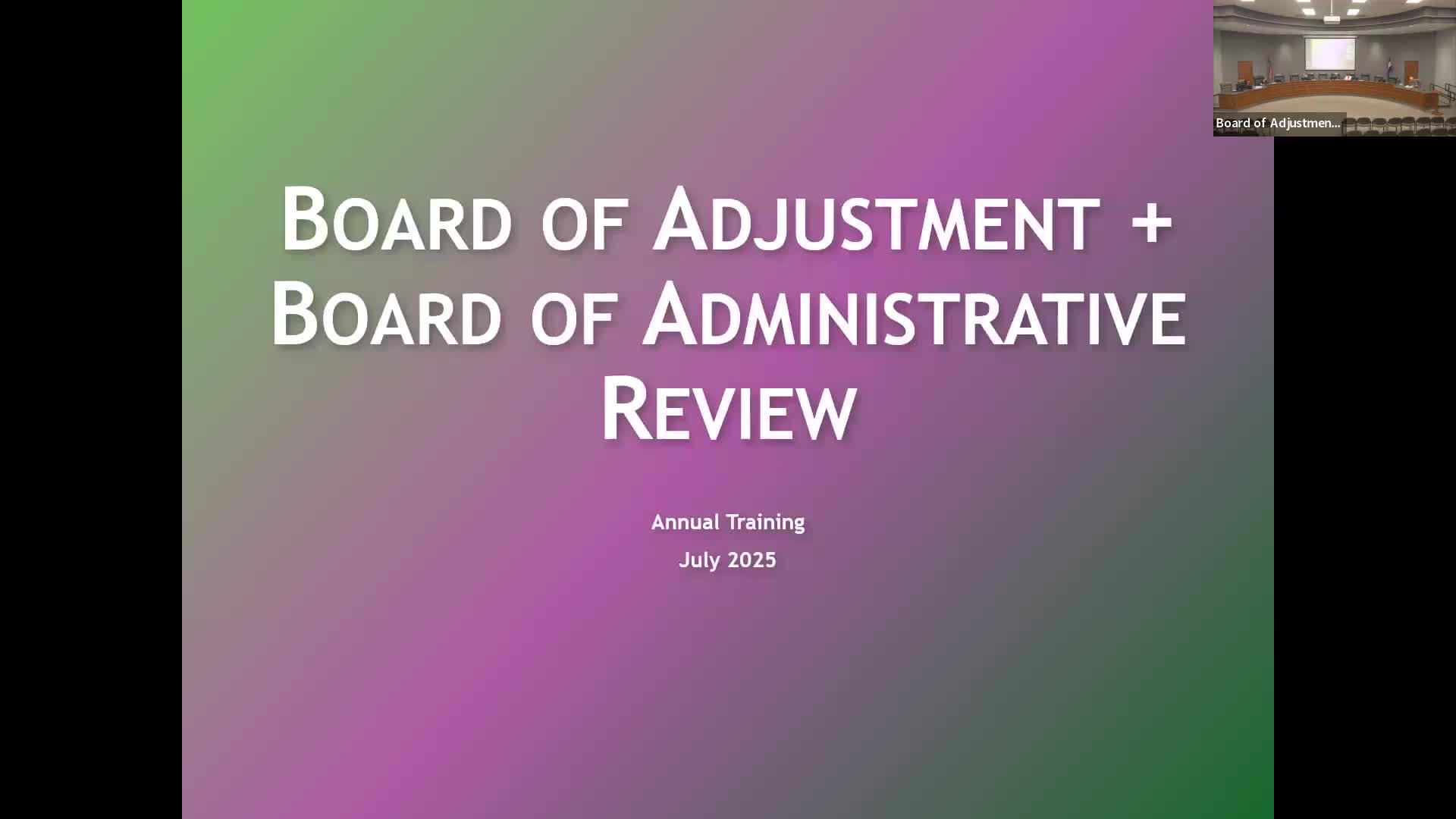 City attorney trains Fenton adjustment board on variance, appeal and ethics procedures