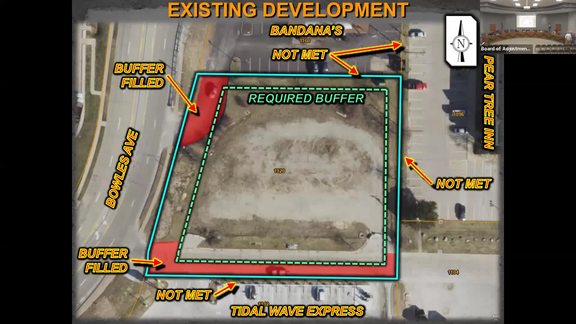 City Board Reviews Variance Request Amid Development Challenges and Property Vacancies