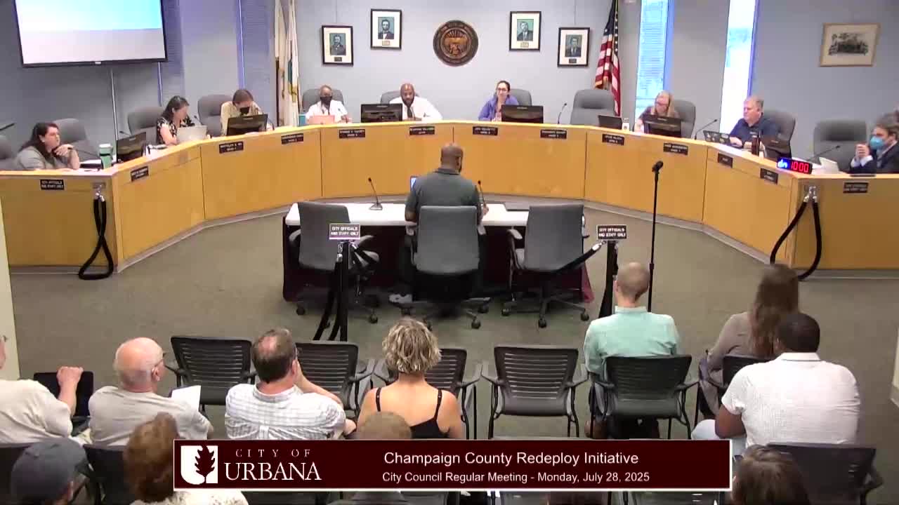 Champaign County Redeploy initiative presents juvenile diversion services to Urbana council, highlights wraparound supports and state funding