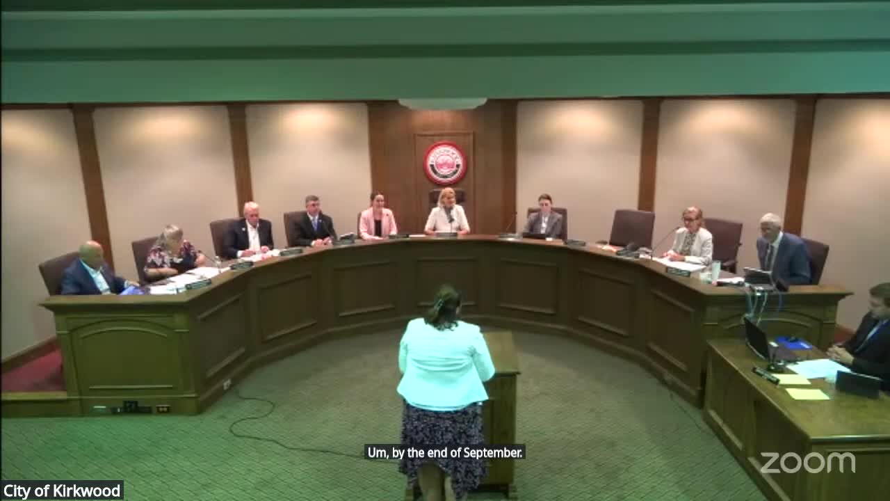 Kirkwood Council Rejects Parking Sensor Proposal from Fiber LLC Over Cost Concerns