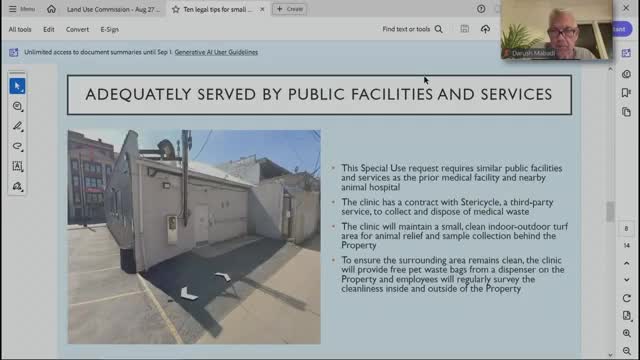 Veterinary Clinic Plans Sustainable Operations and Community Enhancement in Evanston