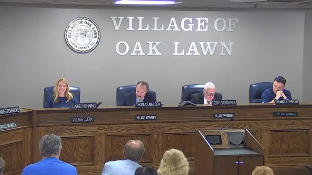 Oak Lawn trustees approve consent agenda including $547,341 GIS system and $344,226 ambulance