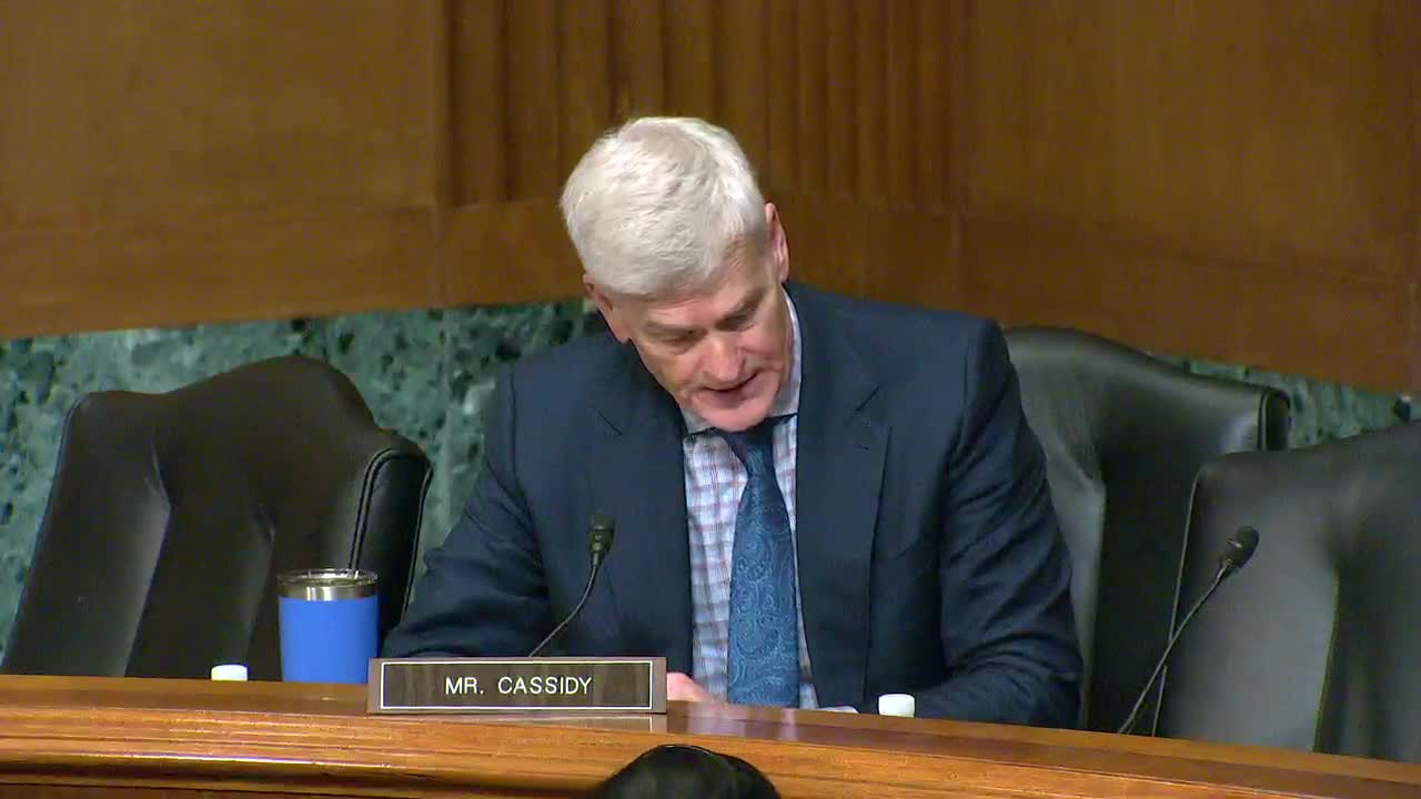 Senator Cassidy questions IRS nominee on shrimp dumping and ERTC fraud concerns