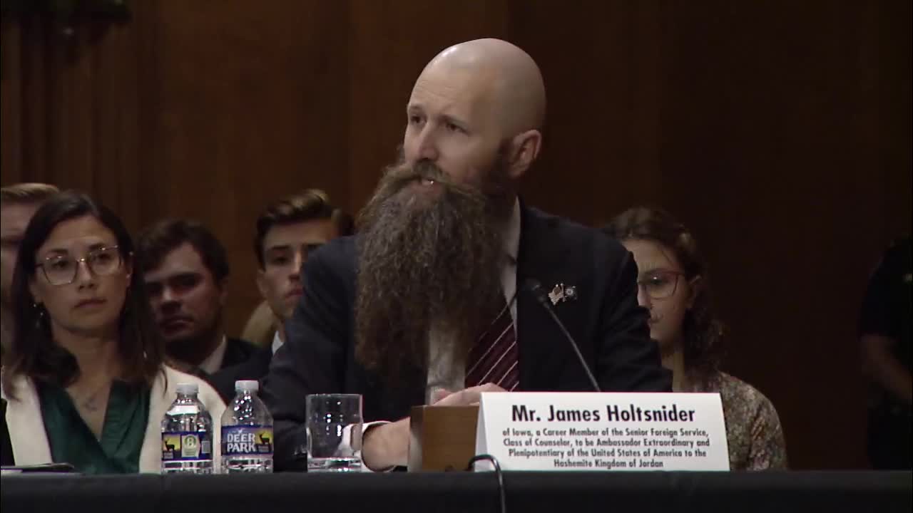 Senate Confirms Ambassador Nominee Discussing US Jordan Relations and South Africa Remarks