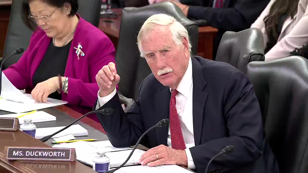 Senator King Questions Nominee on VA Contract Review and Staffing Cuts