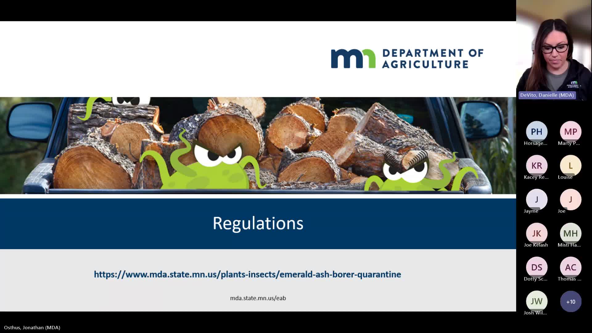 Minnesota's Department of Agriculture Enforces Emerald Ash Borer Quarantine Restrictions