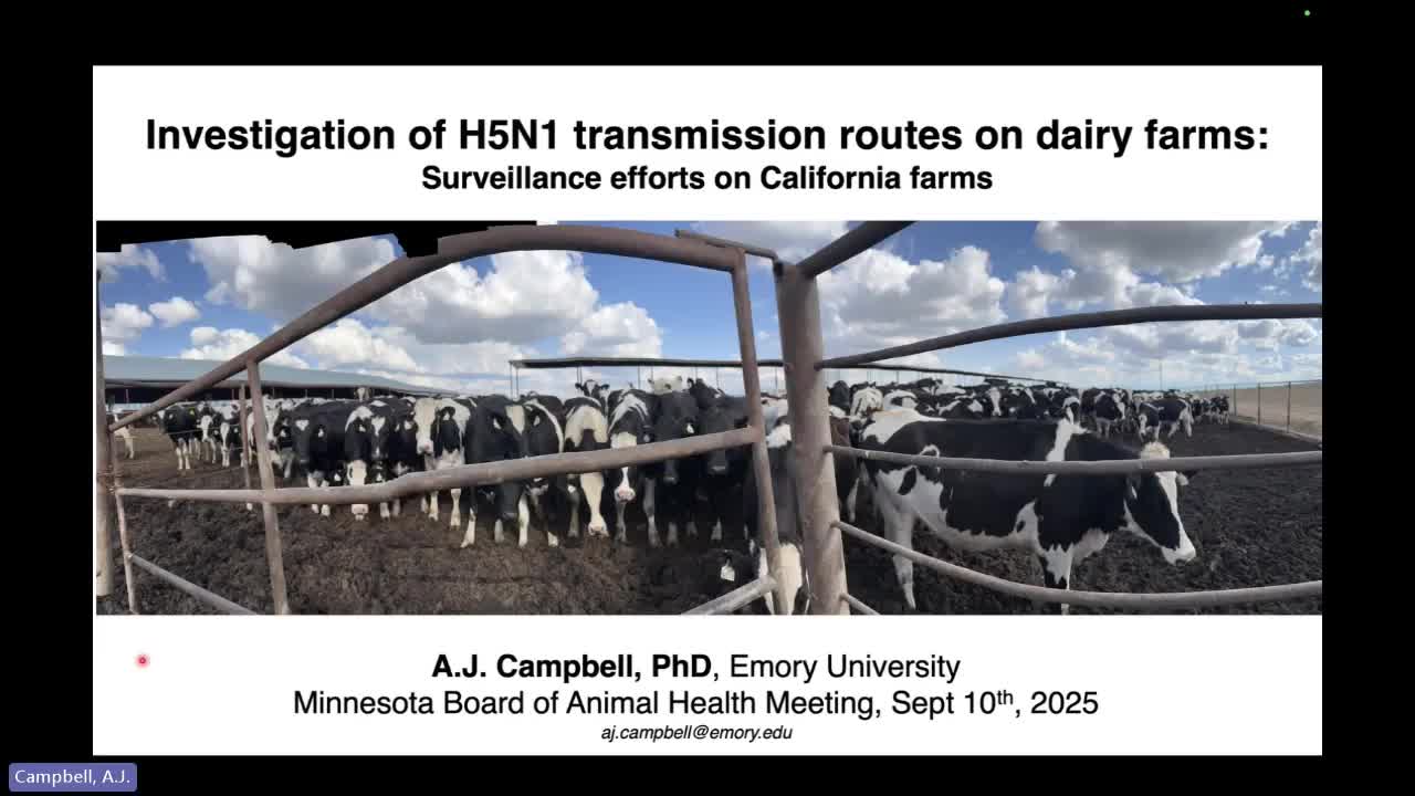 Research Team Investigates H5N1 Transmission Routes in California Dairy Farms