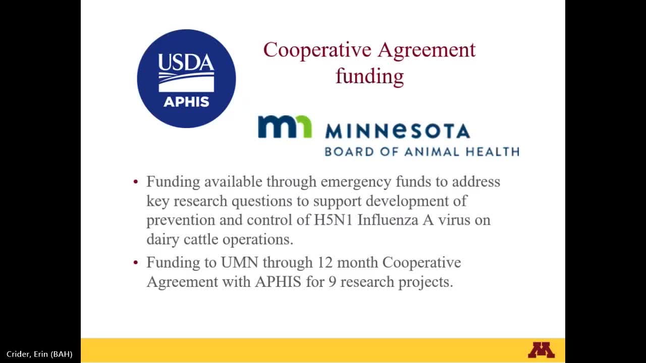 University of Minnesota leads research on influenza virus spread in dairy cattle