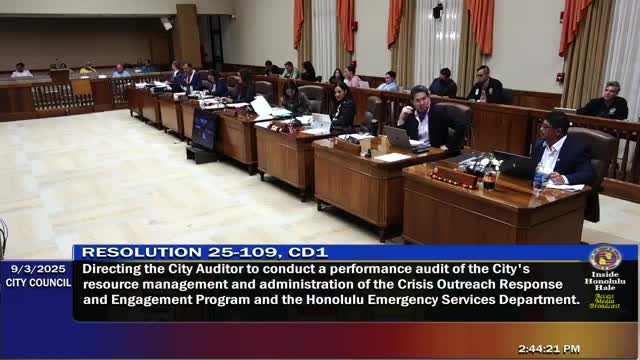 Council Members Discuss Audit of Core Homeless Response Program's Effectiveness