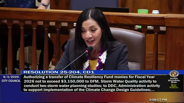 Council Approves Amendments to Climate Resiliency Fund Allocations in Honolulu