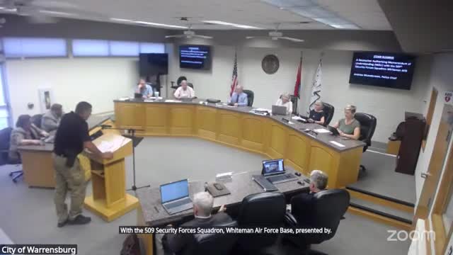 Council approves memorandum of understanding with Whiteman AFB 509 Security Forces