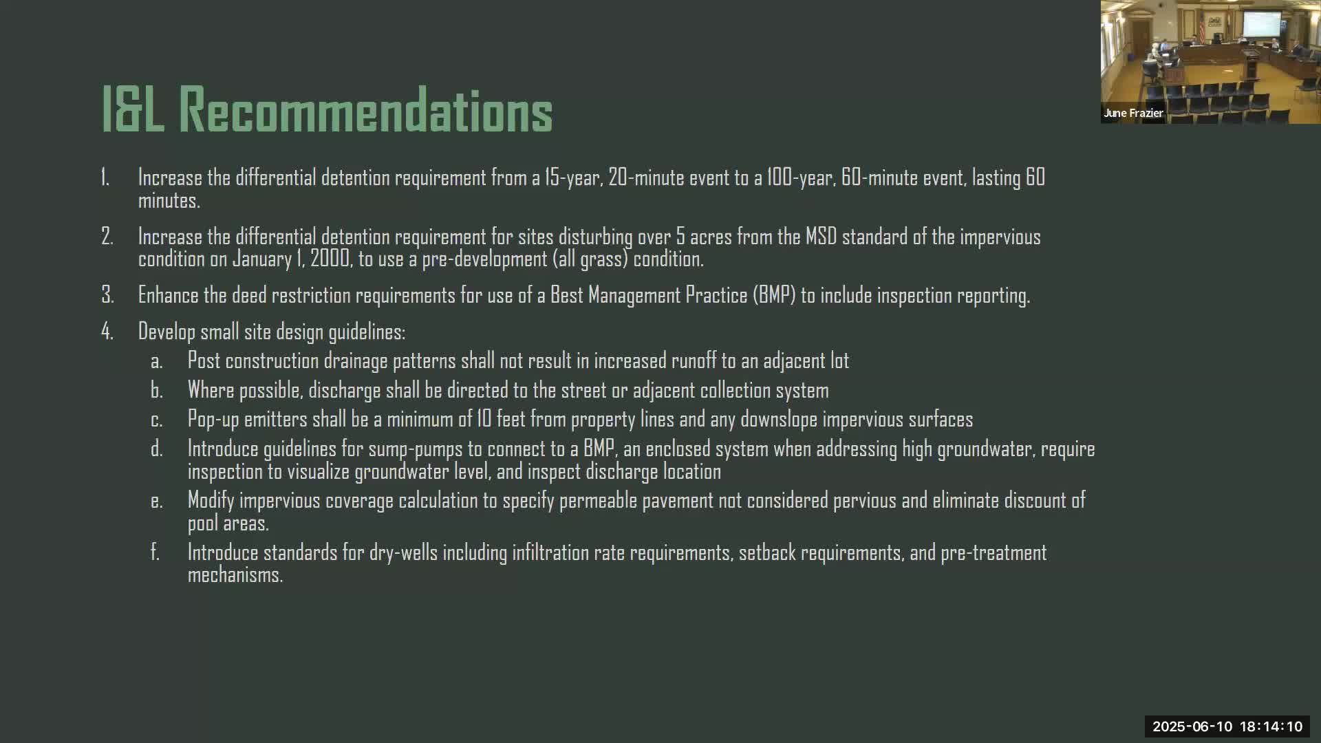 City Council Considers New Regulations for Stormwater Management and Sump Pumps