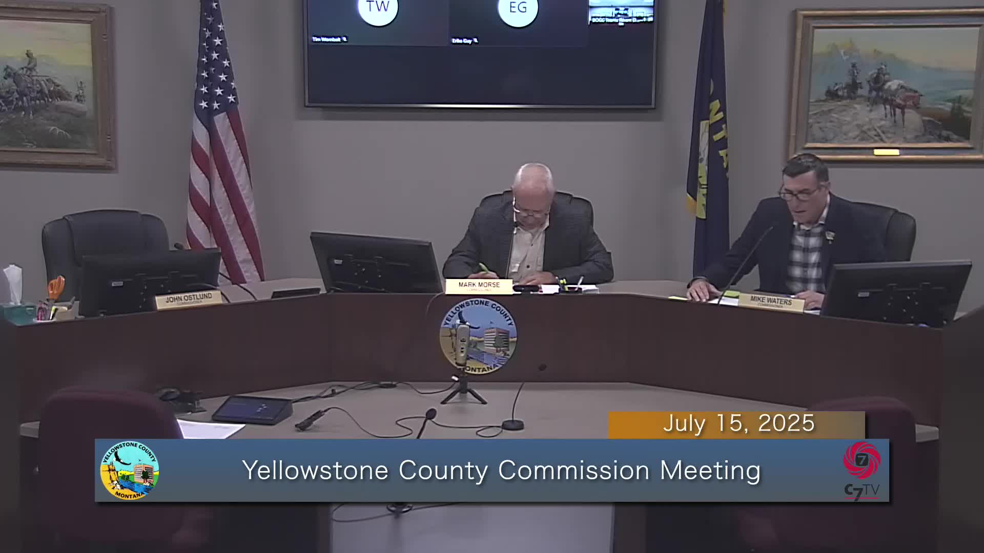 Yellowstone County commissioners approve minutes, claims and table two consent items; refer Lockwood sidewalk contract to staff