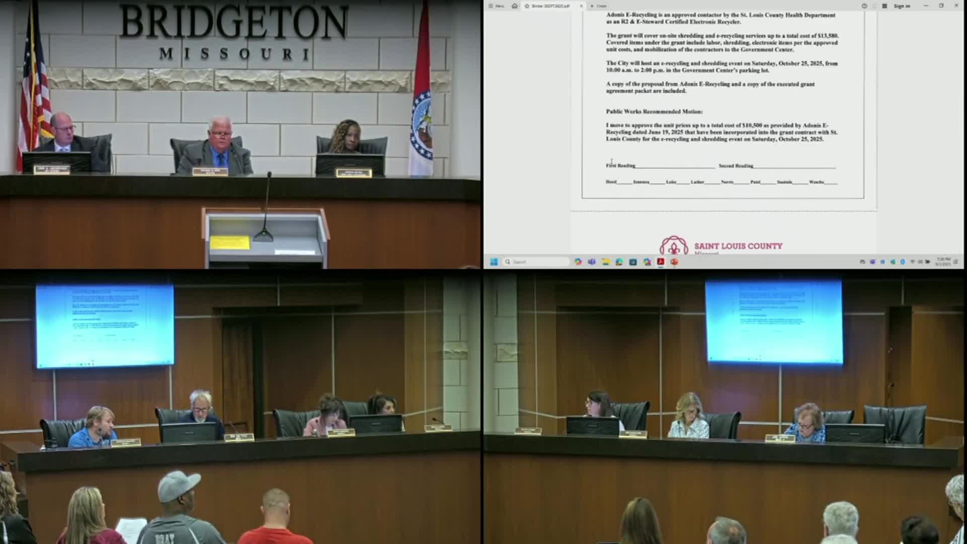 Bridgton City Council approves annual tax rate and recycling event for residents