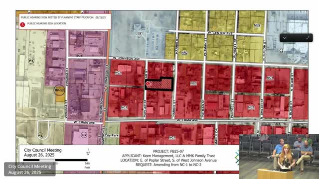 Council approves a slate of rezonings and PUDs including downtown NC‑2 and two planned developments