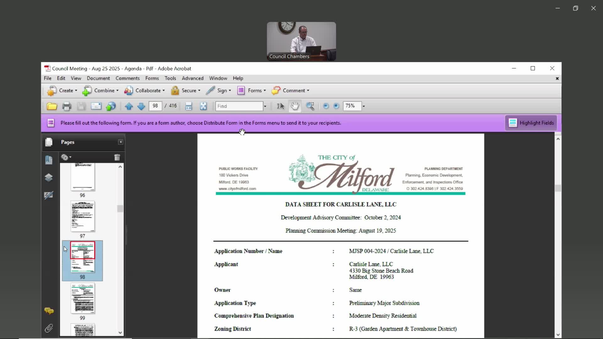 Milford council tables 39-unit Truett Avenue townhouse plan after floodplain, parking and school-capacity concerns