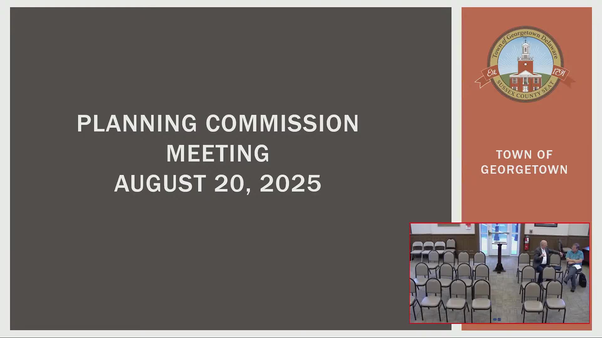 Georgetown Planning Commission elects officers at Aug. 20 meeting