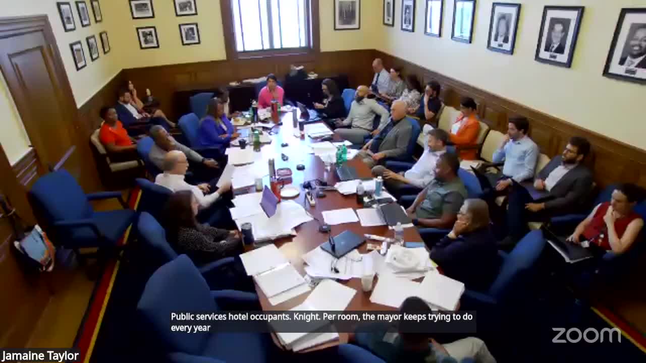 Council debates plaza projects, public‑space funding and hotel‑tax changes as tourism recovery and clean‑city plans collide