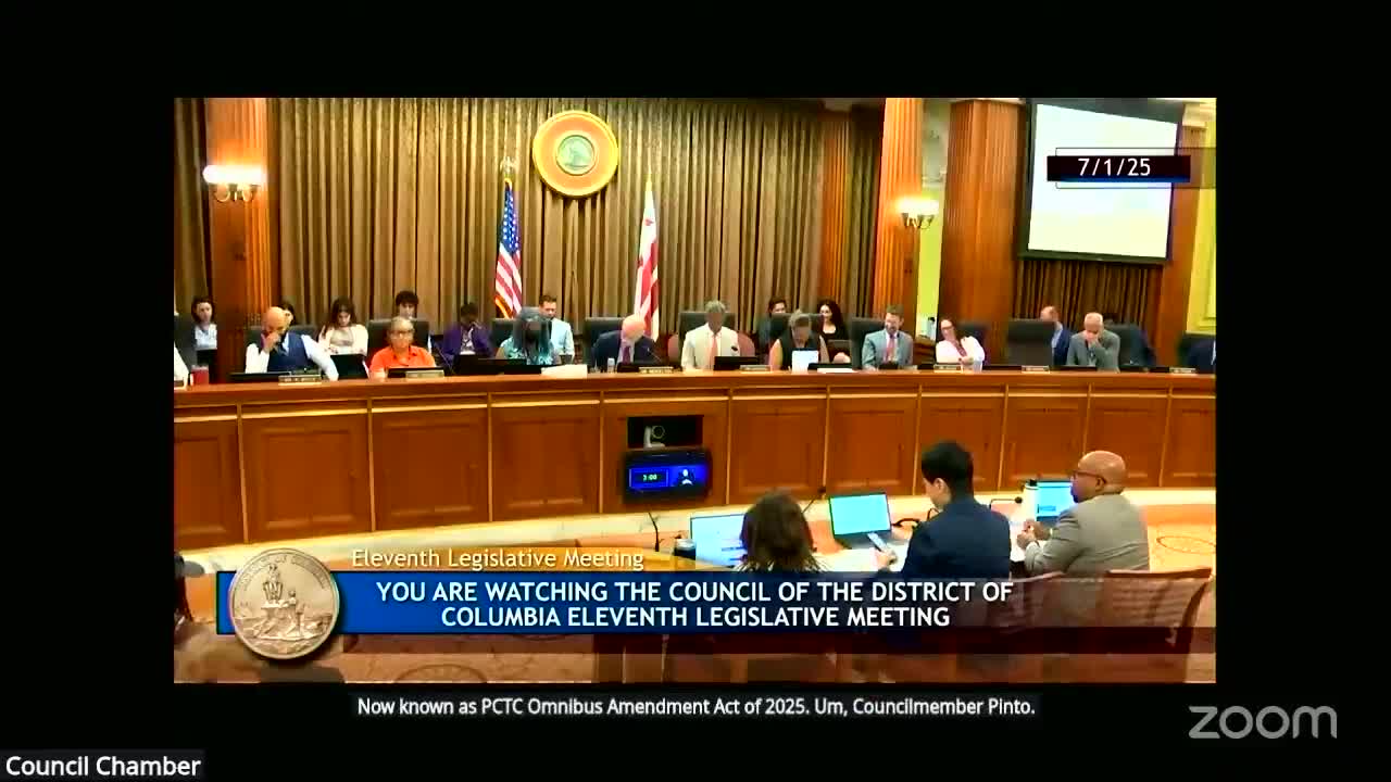 Council adopts PeaceDC omnibus amendments in Committee; debate centers on expanded pretrial detention presumption