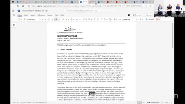 D.C. arts commission warns budget cuts and council reallocations will reduce grants and programs