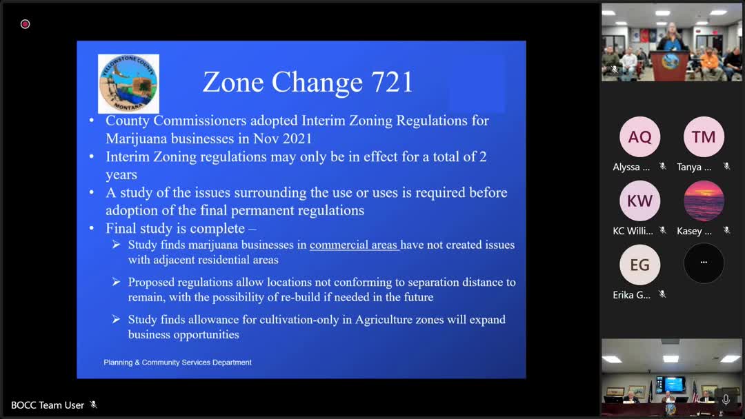 Yellowstone County Zoning Commission Considers Permanent Marijuana Regulations Despite Tie Vote