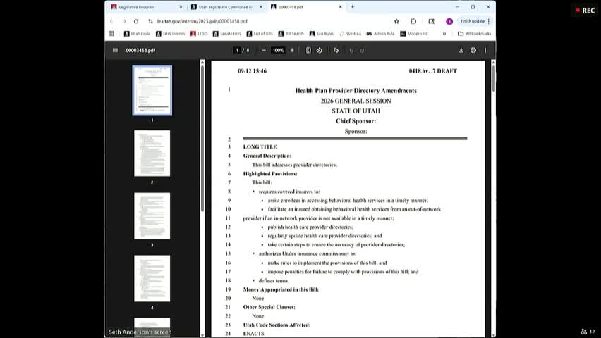 Representative Lewis advocates for inclusion of associate therapists in insurance directories
