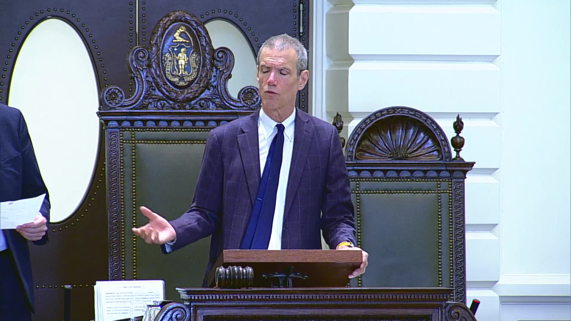 Senate adopts emergency preamble and enacts sick-leave bank bill for State Police employee