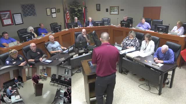 Board adopts grouped budget amendments, moving vehicle-replacement, electric and police items into ordinance 3736