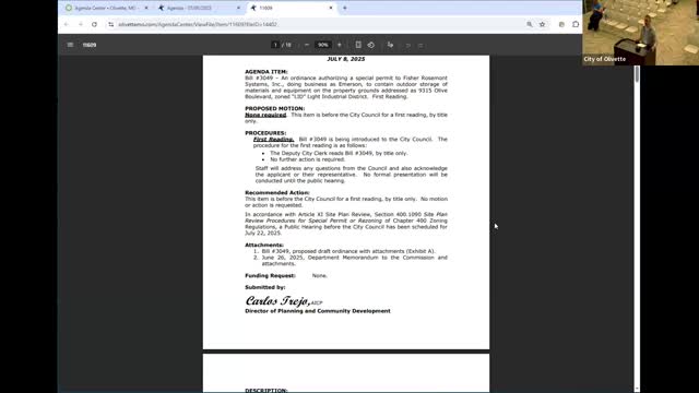 Developer seeks special permit for outdoor metal-container storage at Emerson site on Olive Boulevard