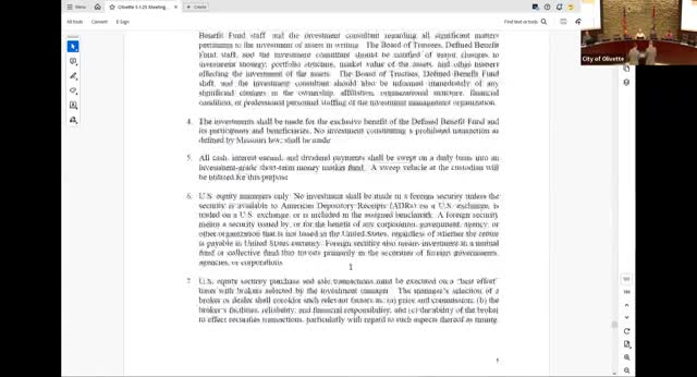 Elevate Pension Board recommends updated asset‑allocation targets and benchmarks to city council