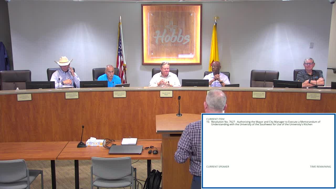 Commission approves $18,000 annual agreement with University of Southwest to provide senior-center meals