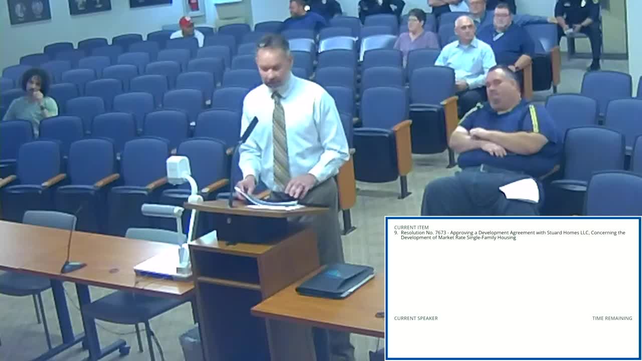 Commission approves development agreement with Stewart Homes for market‑rate single‑family units