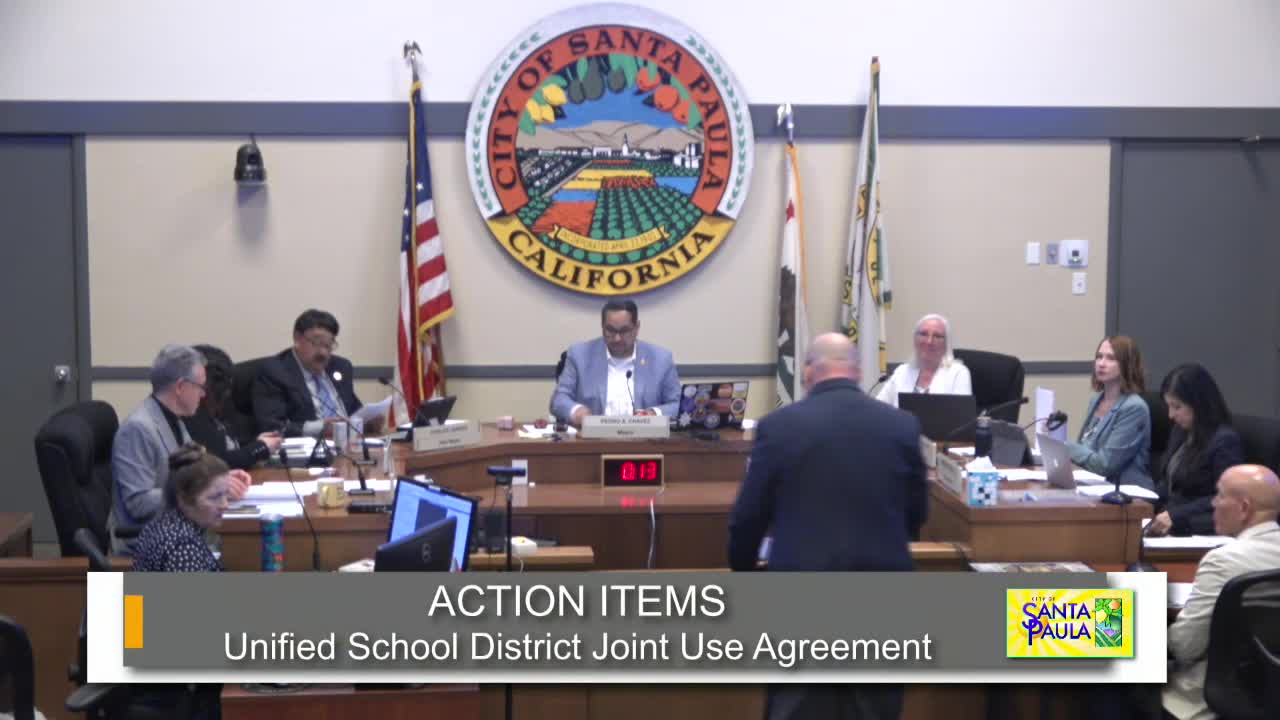 Santa Paula approves joint‑use agreement with school district to share fields and facilities