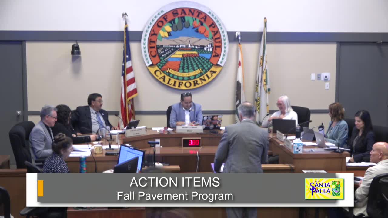 Council authorizes next phase of Santa Paula pavement work; staff to prioritize Main Street and finish Cycle 1