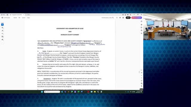 Commission approves transfer and assumption of lease for Hangar CC5