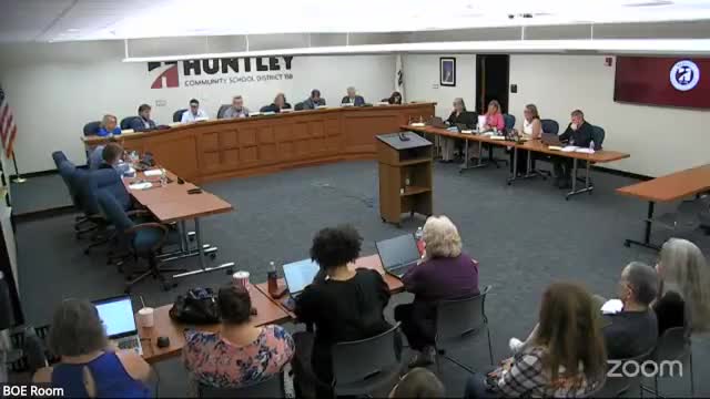 Huntley District Presents FY2026 display draft budget with $432,000 operating shortfall; board debates tax abatement timing