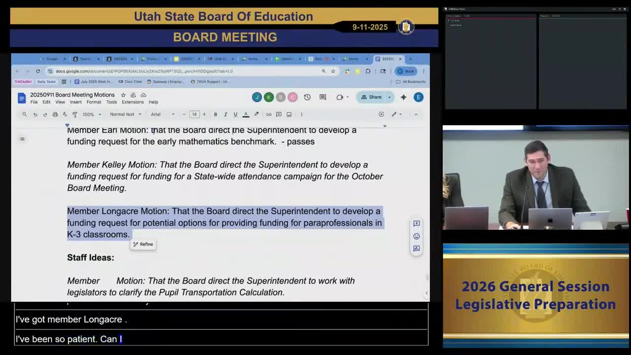 Board asks superintendent to develop funding options for paraprofessionals in K‑3 classrooms