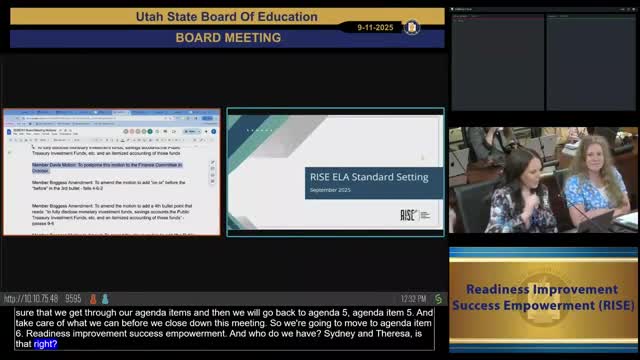 Utah Educators Recommend New Cut Scores for RISE ELA Assessments Starting 2025