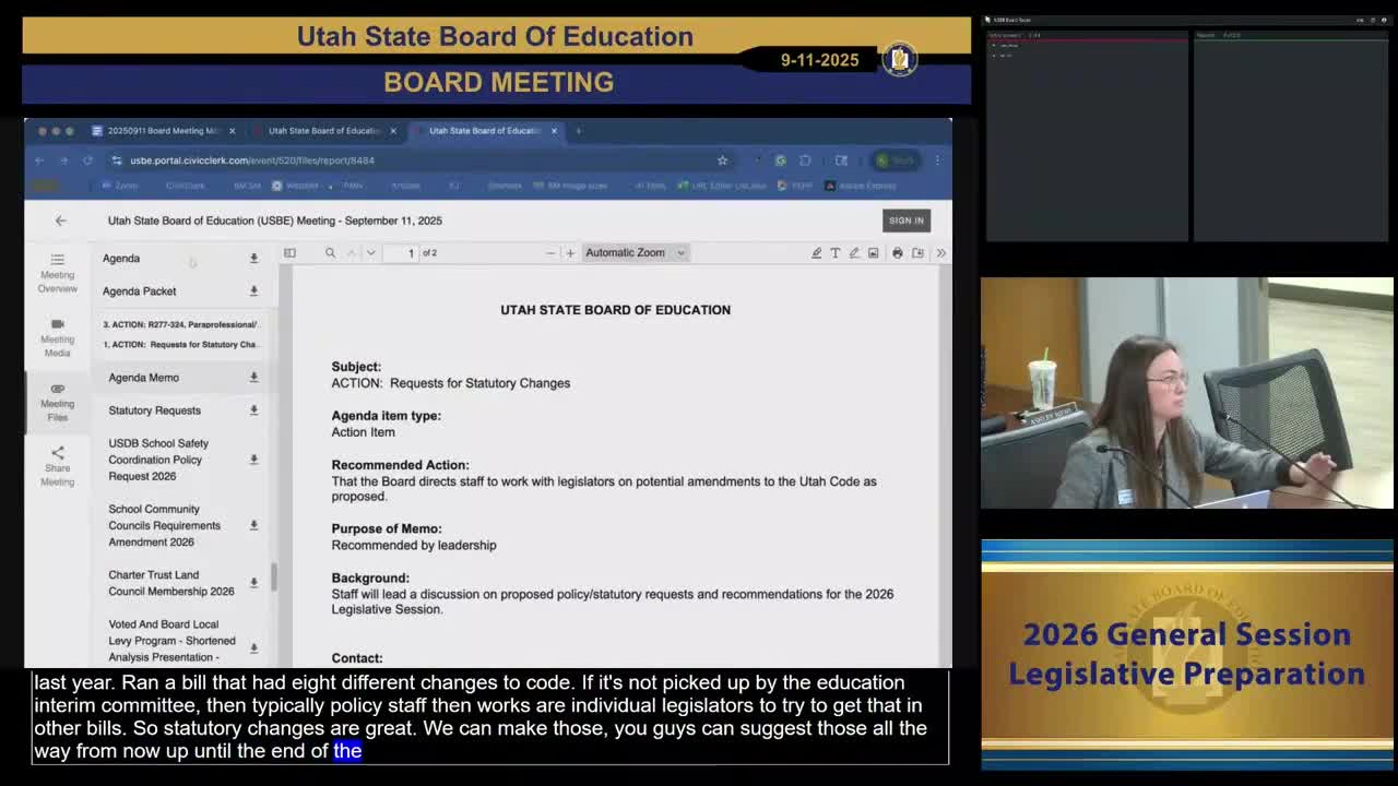 Board asks staff to seek a voting USBE seat on Utah System of Higher Education board