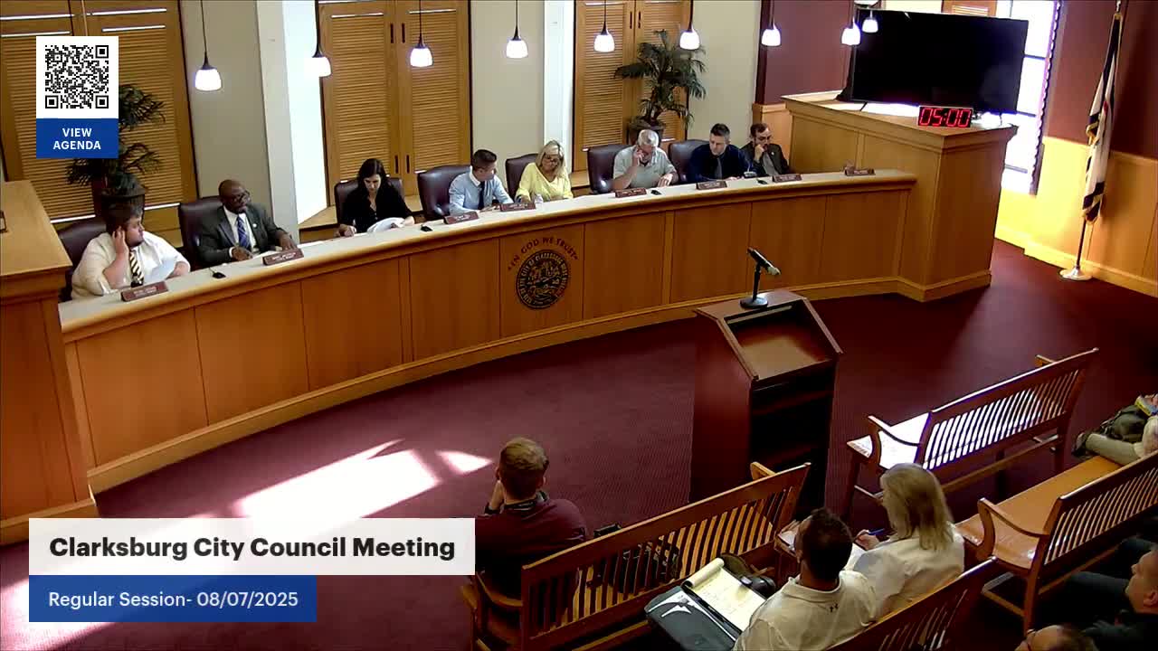 Clarksburg council hears second reading on municipal pay ordinance; effective date set for Aug. 15