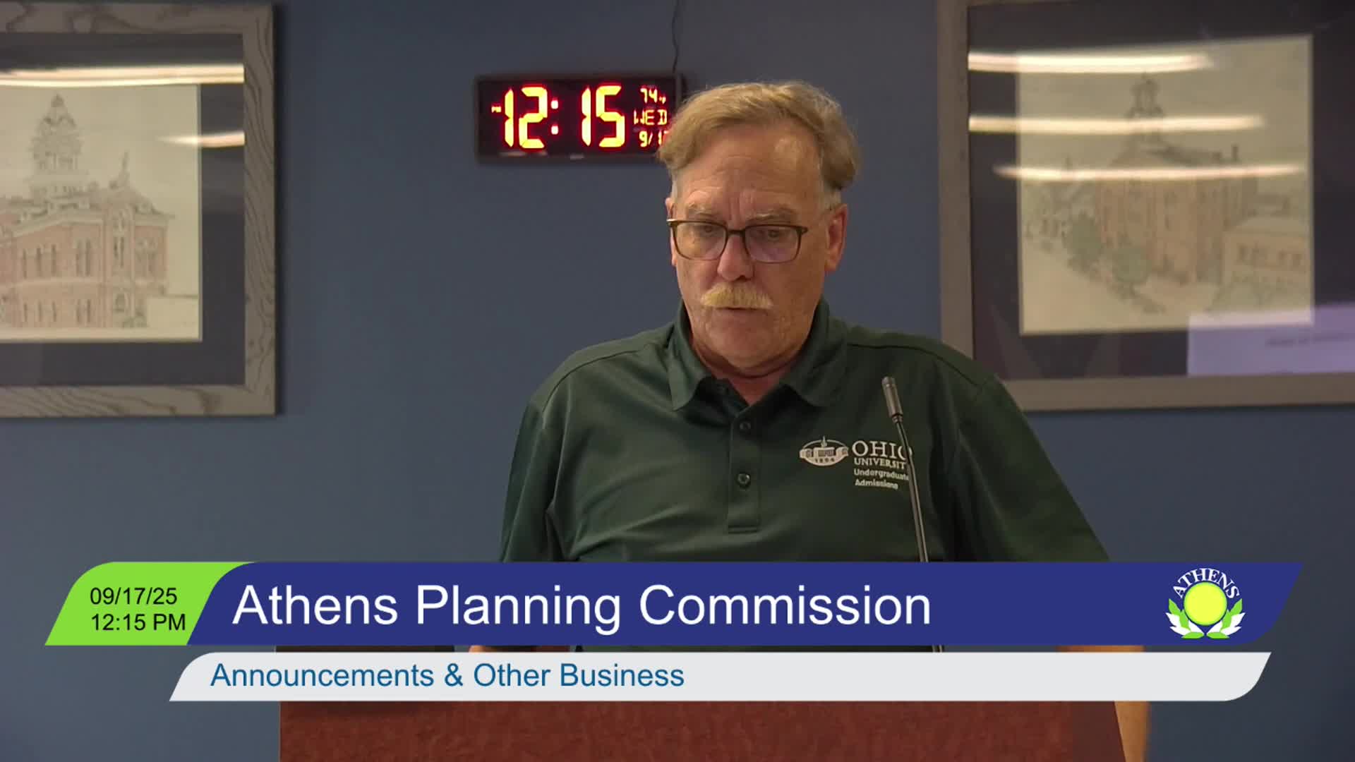 Athens Township Planning Commission Tackles Affordable Housing and Subdivision Regulation Concerns
