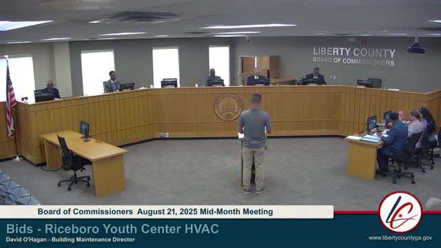 Commission approves replacement of two HVAC units at Riceboro Youth Center; city will split cost