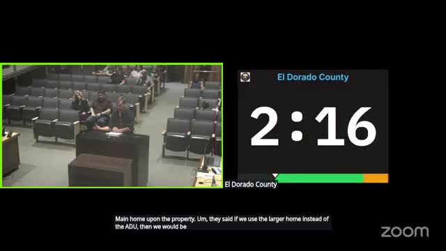El Dorado County Residents Seek ADU Exemption and Improved IHSS Provider Wages