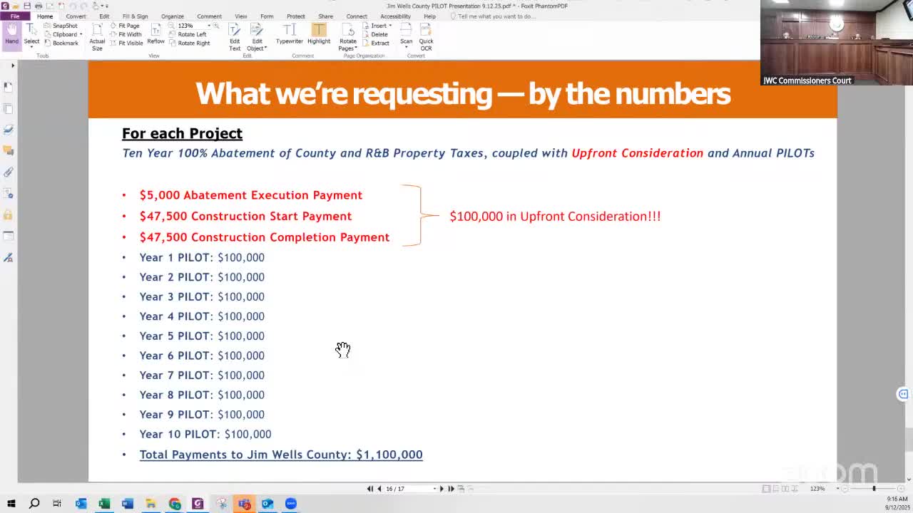 County ratifies $100,000 FY26 ramp grant request for routine airport maintenance, commits 10% match