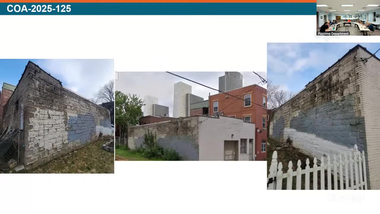 Planning Commission to Review Proposed Siding Material for Building Restoration