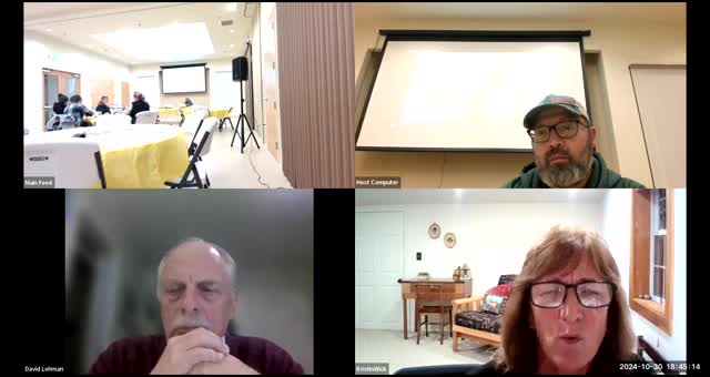 Dave Lohman discusses committee authority and procedures during online meeting