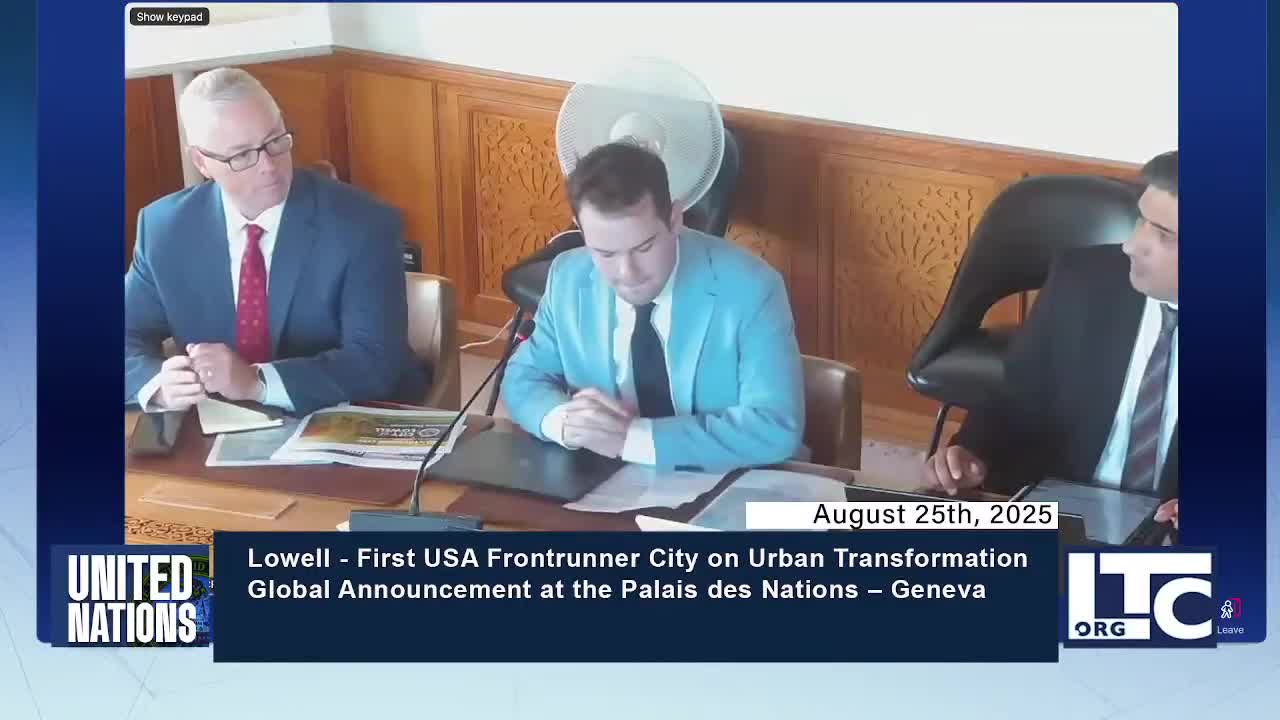 Lowell designated first U.S. "front runner" city for urban transformation at UN Geneva event