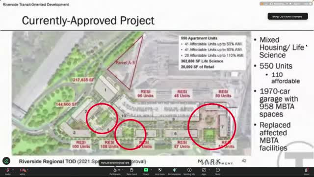Development Group Discusses Riverside Project's Transit Access and Architectural Improvements
