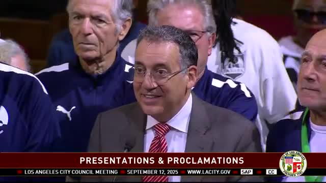 Council members recognize walking-soccer league; founder urges citywide program